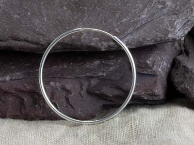 Orecchino A Cerchio 30 Mm, Argento 925, Paio - Immagine Standard - 6