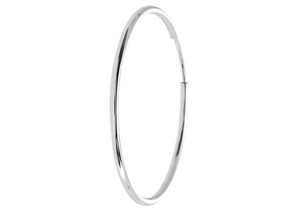 Orecchini A Cerchio Senza Fine, 38 mm, Argento 925, Confezione Da 2 - Immagine Standard - 4