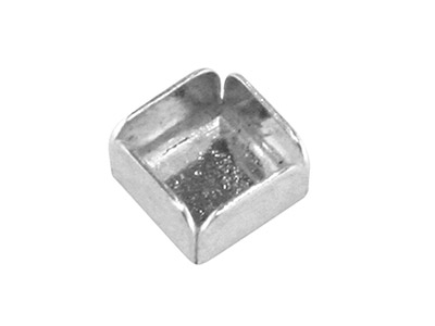 Supporto Per Cabochon Quadrato Da 6mm, Argento 925, Sacchetto Da 6
