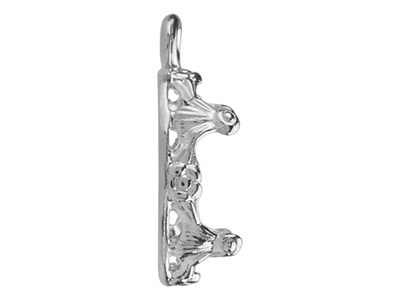 Ciondolo In Filigrana Per Cabochon Ovale 8 X 10 Mm, Argento 925
