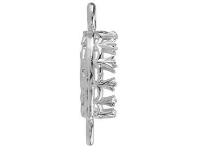 Connettore In Filigrana Per Cabochon Rotondo Da 10 Mm, Argento 925