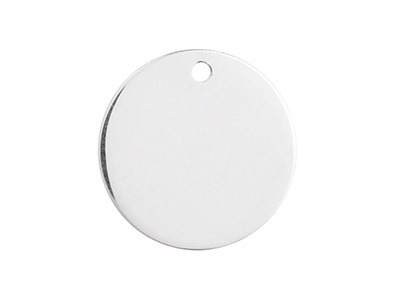 Ciondolo Vuoto Disco 20 Mm, Argento925 Temprato, Sacchetto Da 3