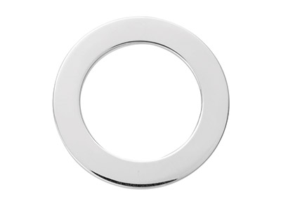 Rondella Piana 25 Mm, Argento 925 Temprato