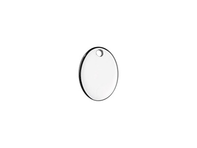 Confezione Da 5 Targhette Ovali Semilavorate Per Stampaggio, 8 X 6 Mm, Argento 925 - Immagine Standard - 1