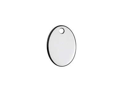 Pezzo Grezzo Per Ciondolo Ovale 12 X 8 Mm, Argento 925, Confezione Da 5
