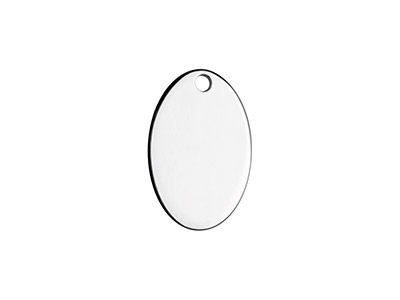 Semilavorato Ciondolo Ovale 15 X 10mm, Argento 925, Sacchetto Da 3