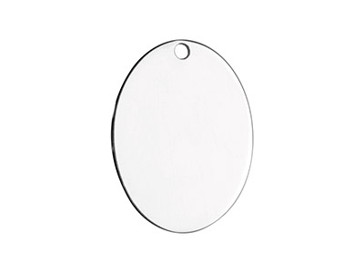 Pendente Ovale Grezzo 20 X 15 Mm, Argento 925, Sacchetto Da 3