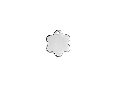 Confezione Da 5 Semilavorati Per Stampaggio A Forma Di Margherita, 10 Mm, Argento 925