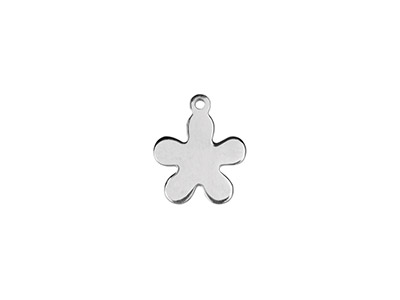 Confezione Da 5 Semilavorati Per Stampaggio A Forma Di Fiore, 10 Mm, Argento 925