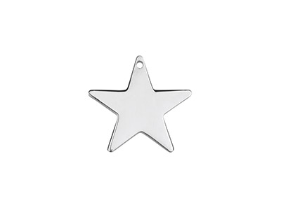 Pendente Stella Grezzo 15 Mm, Argento 925, Sacchetto Da 3