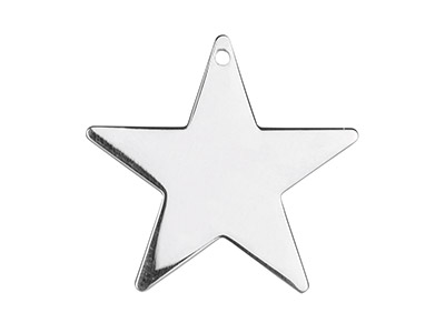 Semilavorato Per Stampaggio A Forma Di Stella, 25 Mm, Argento 925 - Immagine Standard - 1