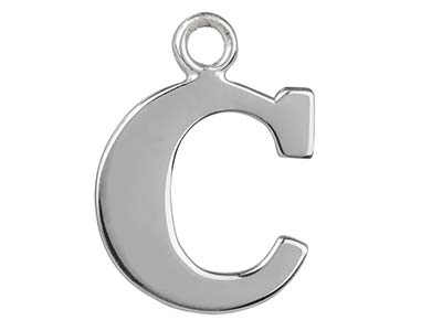 Ciondolo Lettera C, Argento 925