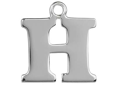 Ciondolo Lettera H, Argento 925
