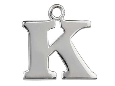 Ciondolo Lettera K, Argento 925