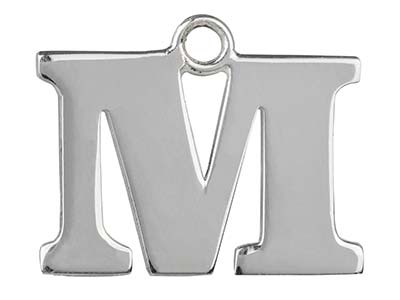 Ciondolo Lettera M, Argento 925