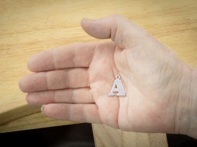 Ciondolo Lettera N, Argento 925 - Immagine Standard - 2