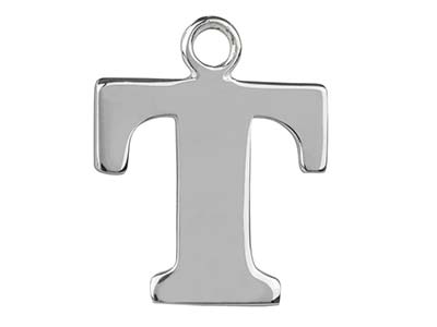 Ciondolo Lettera T, Argento 925