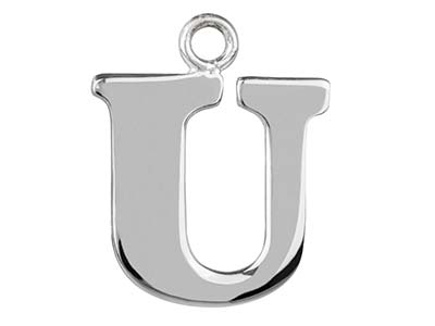 Ciondolo Lettera U, Argento 925