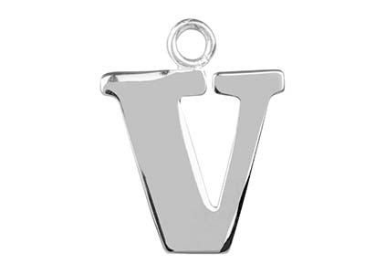 Ciondolo Lettera V, Argento 925