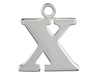 Ciondolo Lettera X, Argento 925