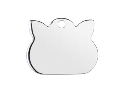 Pezzo Grezzo Di Una Testa Di Gatto Modello Piccolo, Argento 925