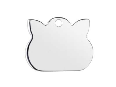 Semilavorato Per Stampaggio A Forma Di Gatto In Argento 925 - Immagine Standard - 1