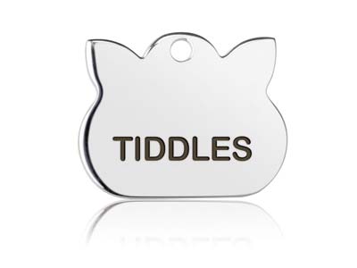 Pezzo Grezzo Di Una Testa Di Gatto Modello Piccolo, Argento 925 - Immagine Standard - 2