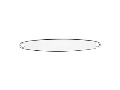 Targhetta Identificativa Ovale 30 X5 Mm, Argento 925