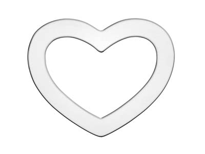 Rondella A Cuore Semilavorata Per Stampaggio, 32 mm, Argento 925 - Immagine Standard - 1