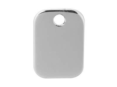 Pendente Grezzo Targhetta Identificativa 10 X 7 Mm, Argento 925, Sacchetto Da 3 - Immagine Standard - 1