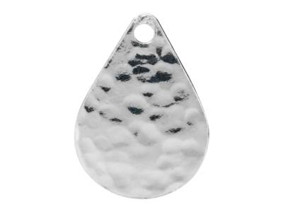 Semilavorato A Goccia Martellata 10x 7 Mm, Argento 925, Sacchetto Da 3