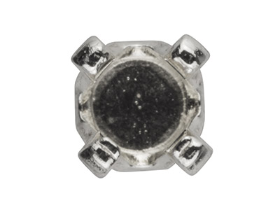 Tige Chaton 4 Griffe 3 Mm, Argento 925, Al Pezzo - Immagine Standard - 2