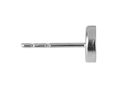 Asta Di Supporto Per Cabochon Da 5 Mm, Argento 925, Confezione Da 3 Paia - Immagine Standard - 2