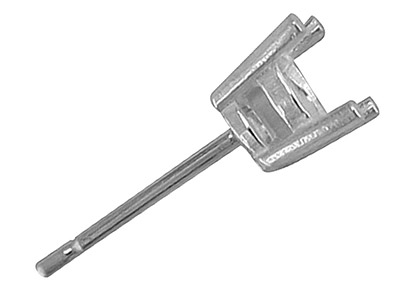 Asta Chaton 4 Artigli Per Pietra Da4 Mm, Argento 925, Per Pezzo - Immagine Standard - 2