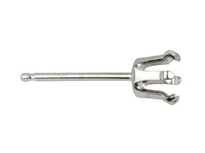 Asta Chaton 6 Artigli Per Pietra Da4 Mm, Argento 925, Sacchetto Da 5 Paia