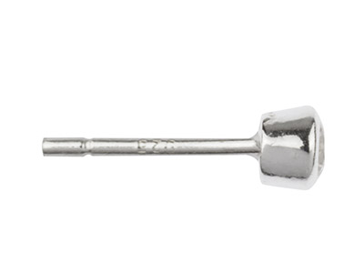 Gambo Chaton Da 4 MM Con Castone Incastonato, Argento 925, Confezione Da 5 Paia - Immagine Standard - 3