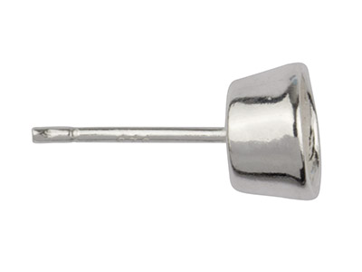 Stelo Chaton Con Incastonatura Chiusa 6 Mm, Argento 925, Confezione Da5 Paia - Immagine Standard - 3