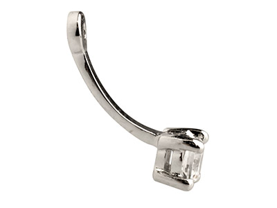Gioielli Da Lobo Per Sistemi Auricolari Da 15 Mm, Argento 925 E Zirconi, La Coppia Rotondo, Intercambiabili, Argento 925 - Immagine Standard - 3