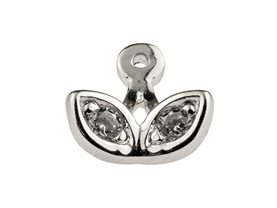 Gioielli Da Lobo Per Sistemi Auricolari Da 14 Mm, Argento 925 E Zirconi, La Coppia Argento 925 - Immagine Standard - 2