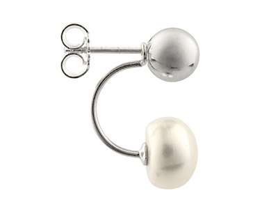 Gioielli Per Lobo Per Sistemi Auricolari 15,8 Mm, Argento 925, Paio - Immagine Standard - 3