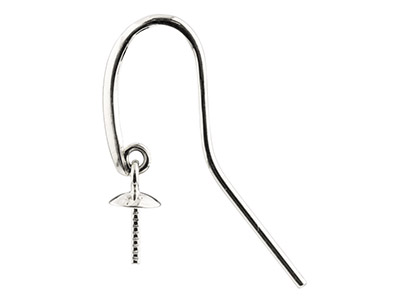 Gancio In Filo Con Cappuccio Da 4 Mm, Argento 925, Paio - Immagine Standard - 1