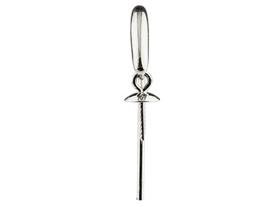 Gancio In Filo Con Cappuccio Da 4 Mm, Argento 925, Paio - Immagine Standard - 2
