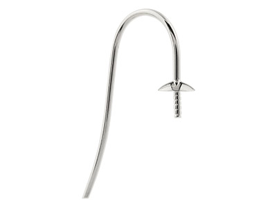 Gancio In Filo Con Cappuccio Da 4 Mm, Argento 925, Paio - Immagine Standard - 2