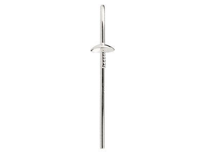 Gancio In Filo Con Cappuccio Da 4 Mm, Argento 925, Paio - Immagine Standard - 3