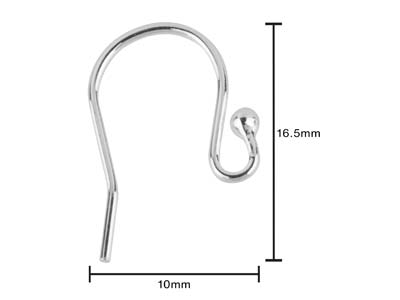 Gancio Portafilo Con Pallina, Argento 925, Sacchetto Da 10 Paia - Immagine Standard - 3