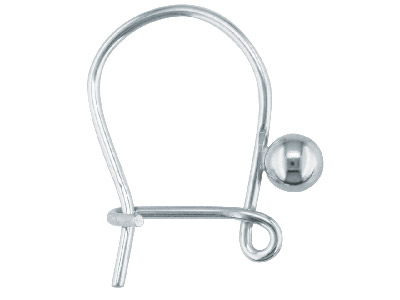 Gancio In Filo Di Sicurezza, Con Pallina Da 3mm, Argento 925, Sacchetto Da 5 Paia 100% Argento Riciclato - Immagine Standard - 1