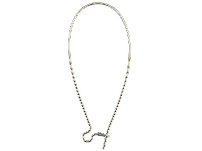Gancio A Filo Con Sicurezza, Extra Largo 46 Mm, Argento 925, Sacchettoda 5 Paia