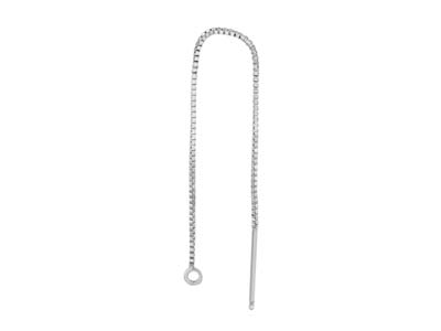 St Sil 2.5 Box Chain Ear Thread With Jring