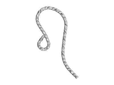 Gancio In Filo Intrecciato 20 X 8,50 Mm, Argento 925, Sacchetto Da 3 Paia - Immagine Standard - 1
