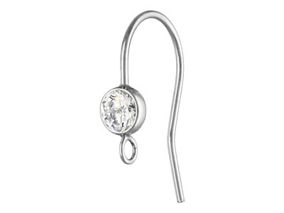 Monachella Con Anello E Ossido Di Zirconio, Argento 925, Sacchetto Da 1 Paio